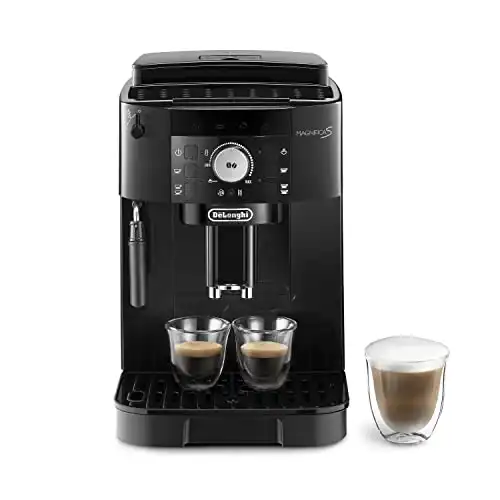 De'Longhi Perfetto Magnifica S ECAM11.112.B, Macchina da Caffè Automatica per Espresso e Cappuccino, Caffè in Grani o in Polvere, con Tasti a ṡelezione Diretta, Spegnimento Automatico, 1450W,...